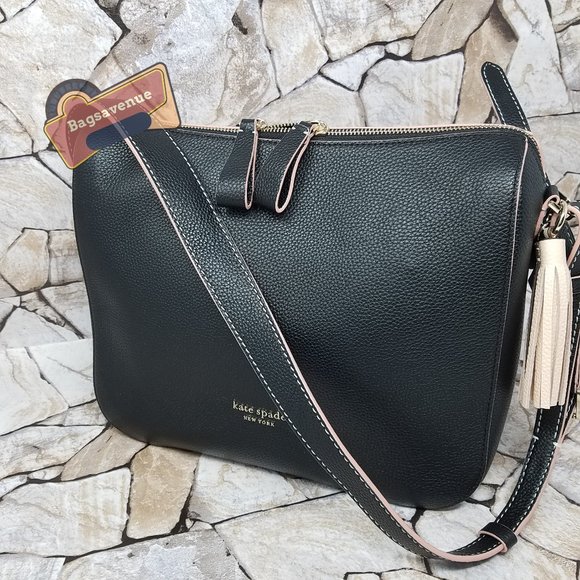 New York Anyday Medium Leather Shoulder Bag in Black NWT Kate Spade